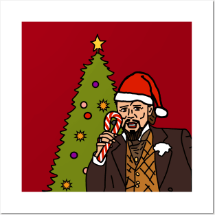 Christmas Laughing Leo Memes Candy Cane and Tree Posters and Art